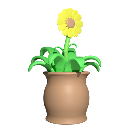 Vaso de flores  3D Icon