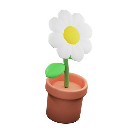 Vaso de flores  3D Illustration