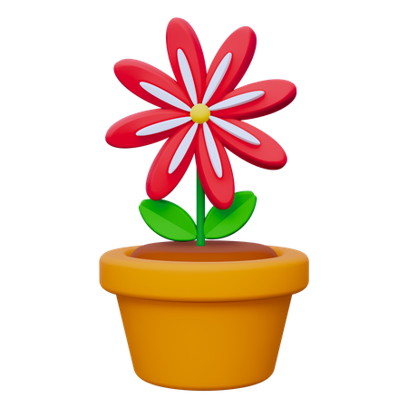 Vaso de flores  3D Icon