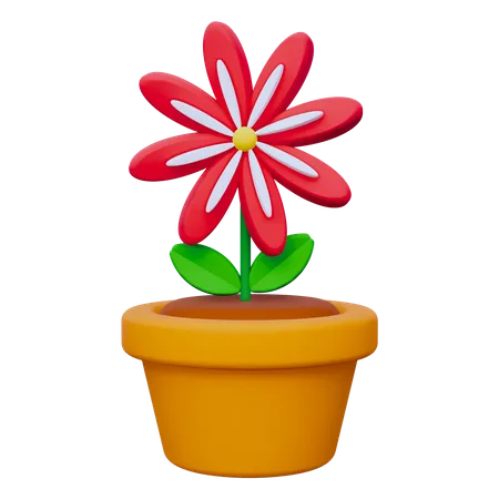 Vaso de flores  3D Icon