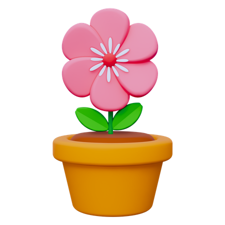 Vaso de flores  3D Icon
