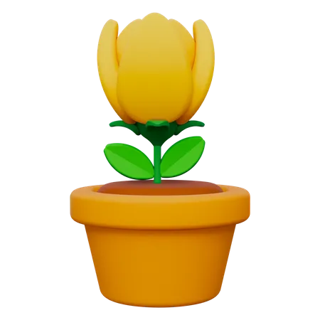 Vaso de flores  3D Icon