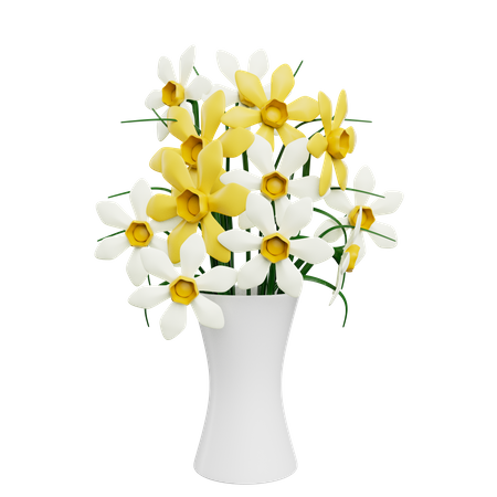 Vaso de flores  3D Icon