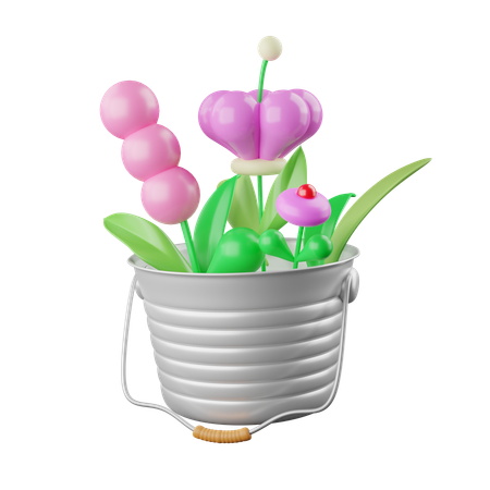 Vaso de flores  3D Icon