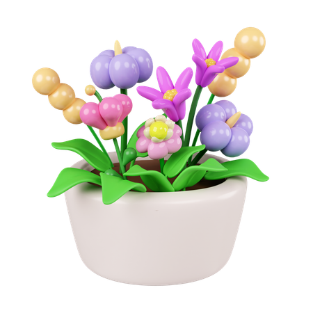 Vaso de flores  3D Icon