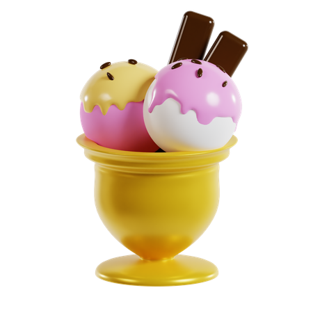 Vaso de helado  3D Icon