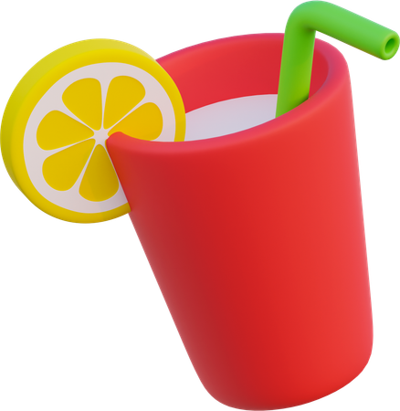 Vaso de jugo  3D Icon