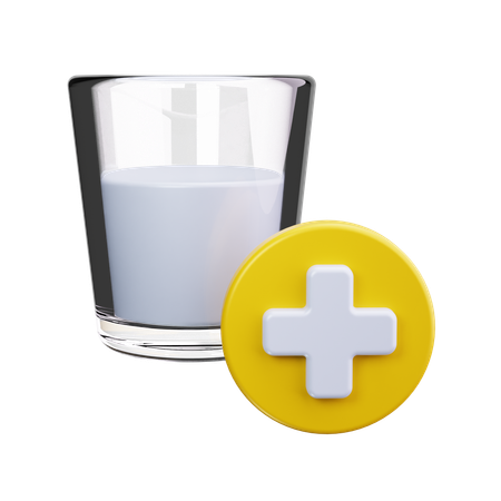 Vaso de leche  3D Icon