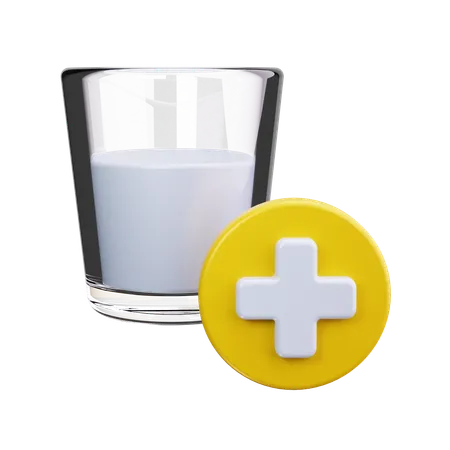 Vaso de leche  3D Icon