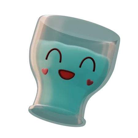 Emoji de vaso de leche  3D Icon