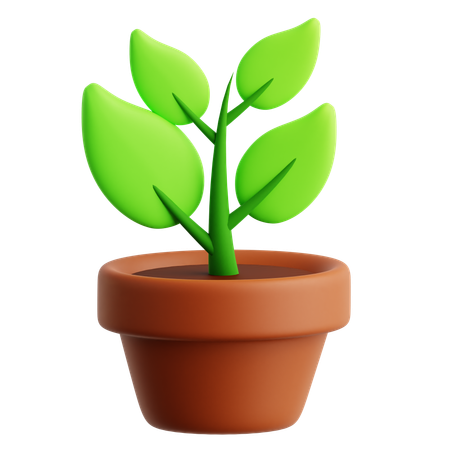 Vaso de planta  3D Icon