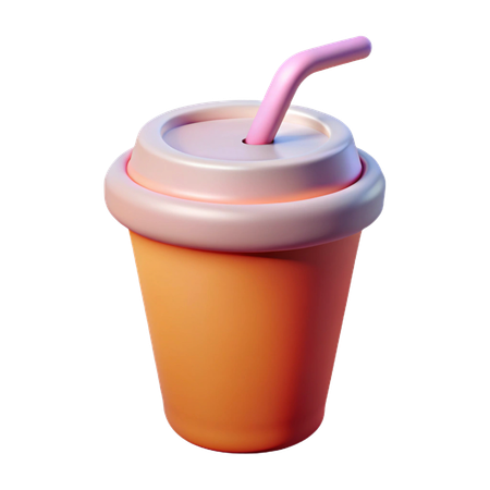 Taza de refresco  3D Icon