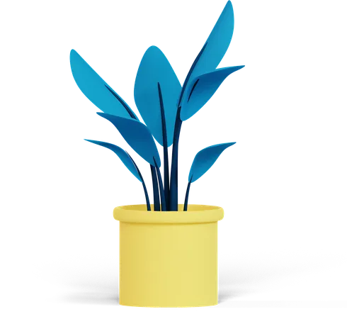 Vaso de flores  3D Illustration