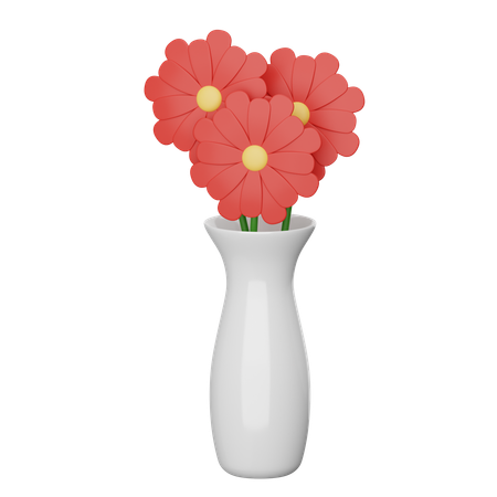 Vaso de flores  3D Icon