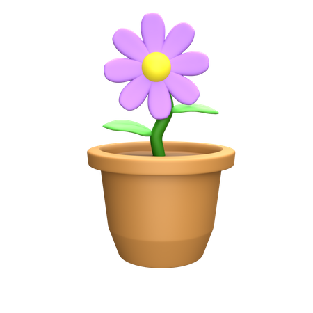 Vaso de flores  3D Icon