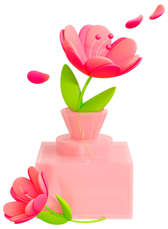 Vaso de flores tulipa  3D Icon