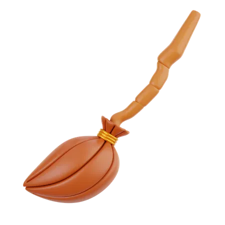 Vassoura mágica  3D Icon