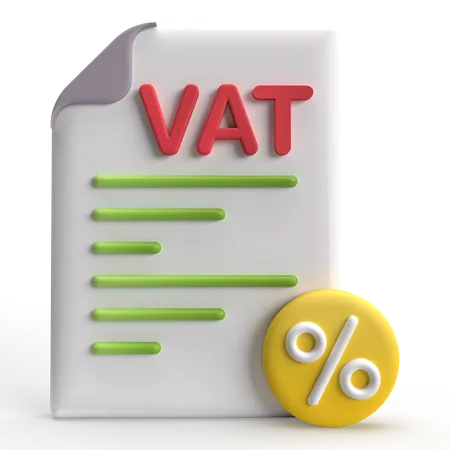 VAT  3D Icon