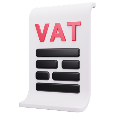 VAT Document  3D Icon