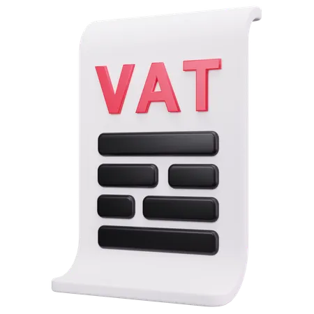 VAT Document  3D Icon