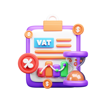 Vat Tax Report  3D Icon