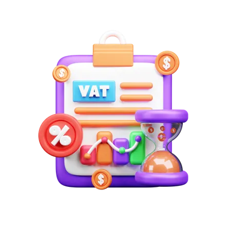 Vat Tax Report  3D Icon