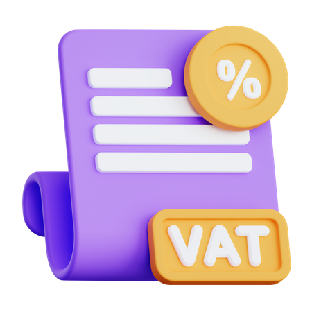 Vat Tax Report 3D Illustration