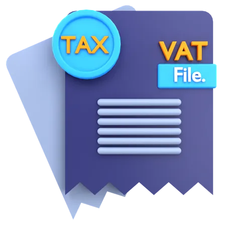 3 D Render VAT File Illustration 3D Icon