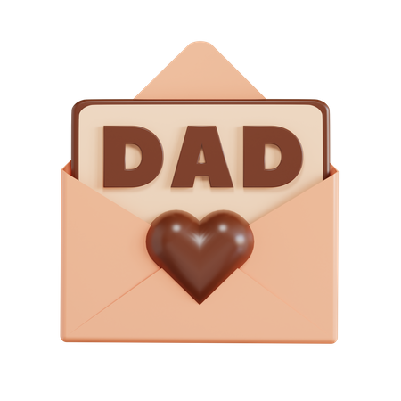 Brief zum Vatertag  3D Icon