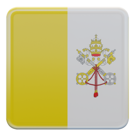 Vatican City Square Flag  3D Icon