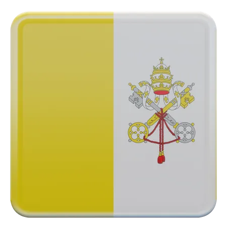 Vatican City Square Flag  3D Icon