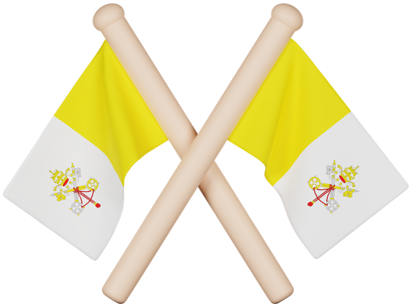 Vatican Flag 3D Icon