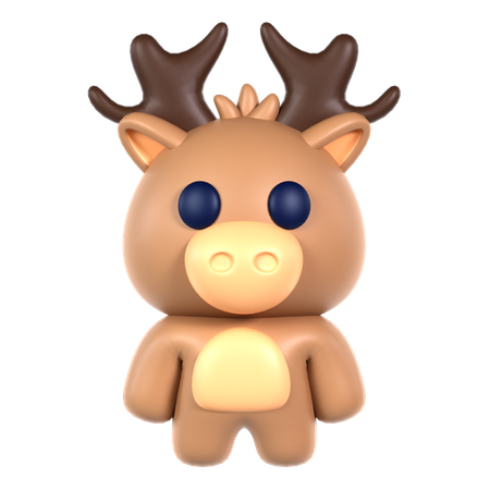 Cervo fofo  3D Icon