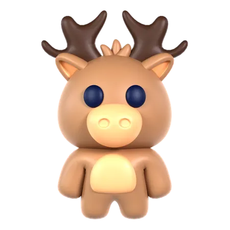 Cervo fofo  3D Icon