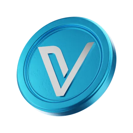 Ve Chain 3 D Coin 3 D Crypto Coin 3D Icon