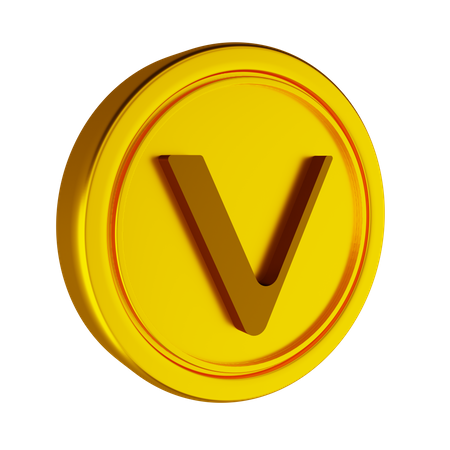 Moneda criptográfica vechain  3D Icon