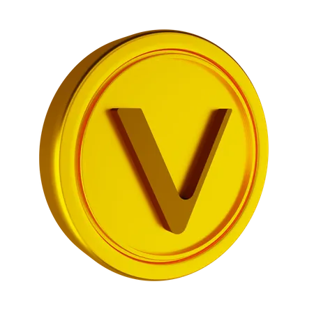 Moneda criptográfica vechain  3D Icon