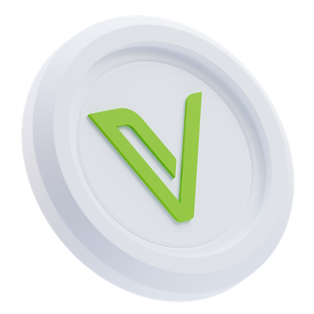 VeChain Cryptocurrency  3D Icon