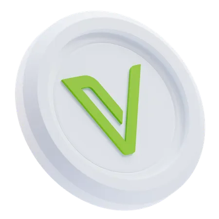 VeChain Cryptocurrency  3D Icon