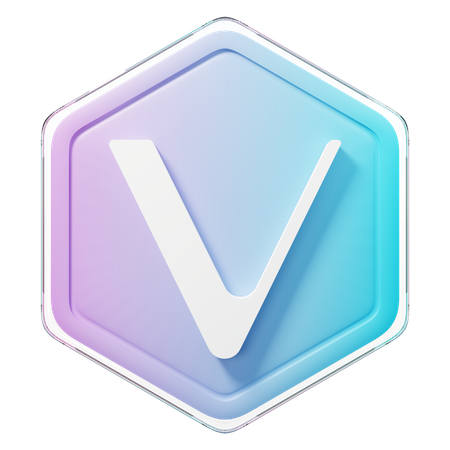 VeChain (VET) Badge  3D Illustration