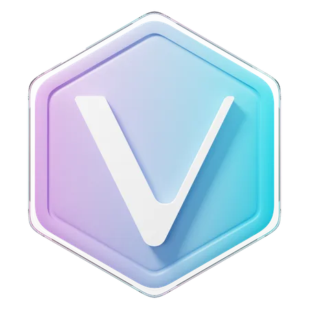 VeChain (VET) Badge  3D Illustration