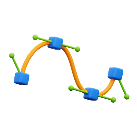 Vector Path  3D Icon