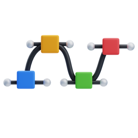 Vector Path  3D Icon