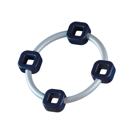 Vector Path Circle  3D Icon