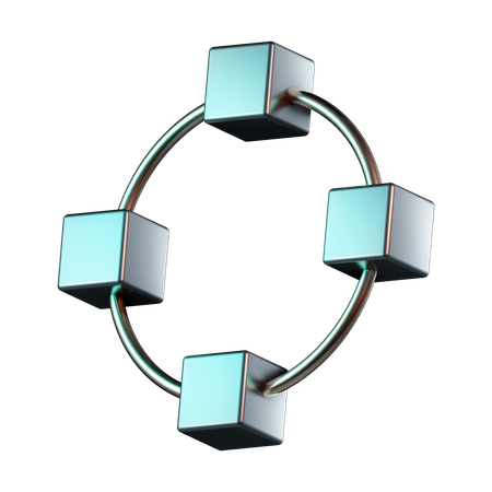 Vector Path Circle  3D Icon