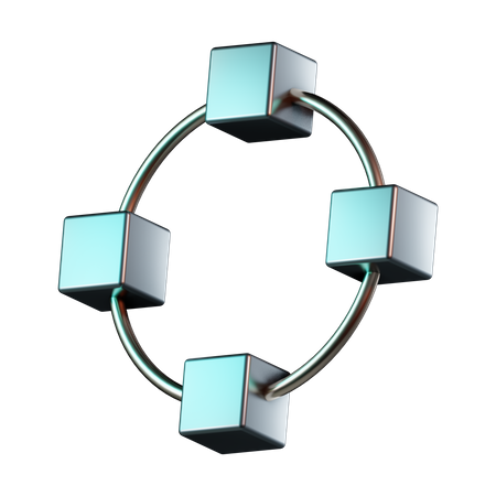 Vector Path Circle  3D Icon