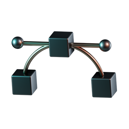 Vector Path Curve  3D Icon