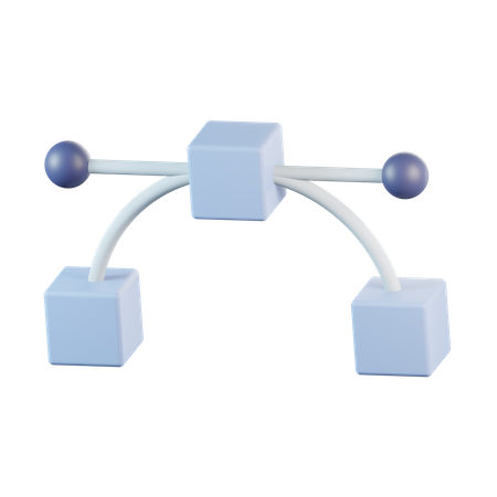 Vector path curve  3D Icon