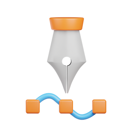 Vector pen  3D Icon