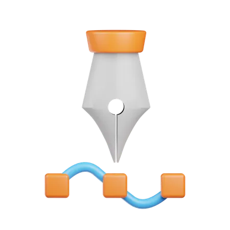 Vector pen  3D Icon